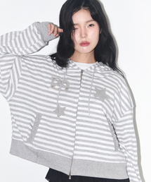ILLIGO（イリゴ）の「Starry Stripe Hooded Zip-Up Melange（パーカー）」