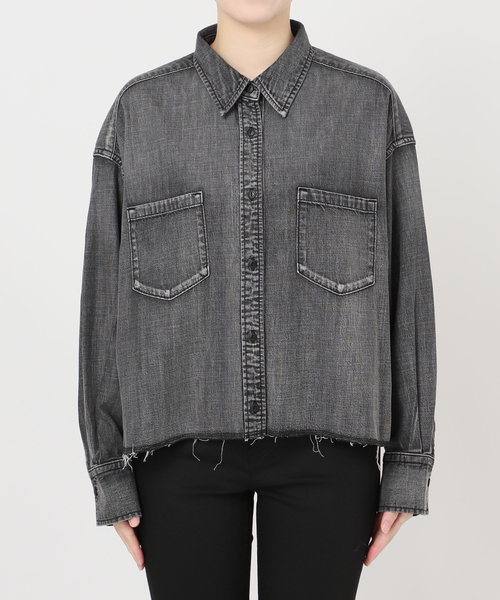 JOURNAL STANDARD（ジャーナルスタンダード）の「《追加4》ライトオンスデニムクロップドシャツ（シャツ/ブラウス・レディース・ブラック系その他/キャメル/ブルー系その他・FREE）」の17枚目の写真