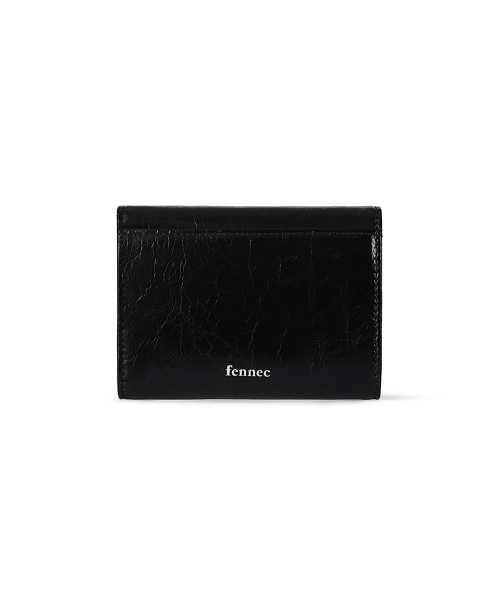 CRINKLE TRIANGLE DOCO WALLET - BLACK