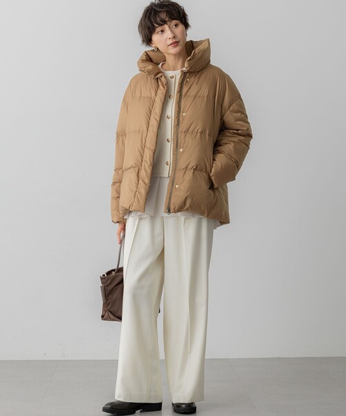 ダウンコ－ト シレータフタ ハイネック ショート ダウンコート（ダウンジャケット