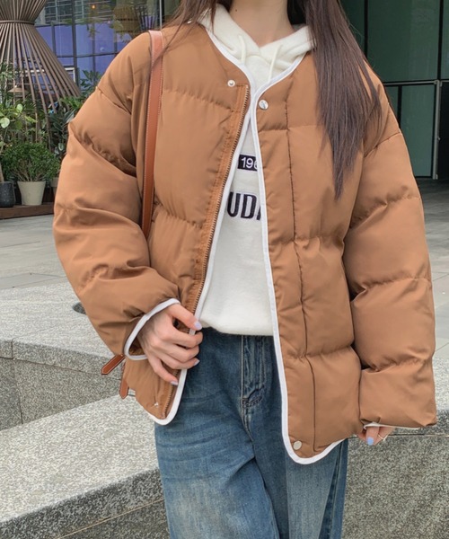 パイピング中綿ブルゾン
