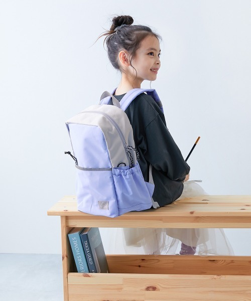 devirock（デビロック）の「A4サイズ対応 えらべる2サイズ スクール リュックサック(14.5L 18L)（バックパック/リュック・キッズ・ベージュ/ブルー系2/グレイッシュブルー/ライトグレー/ライラック/ブラック・M/S）」の11枚目の写真
