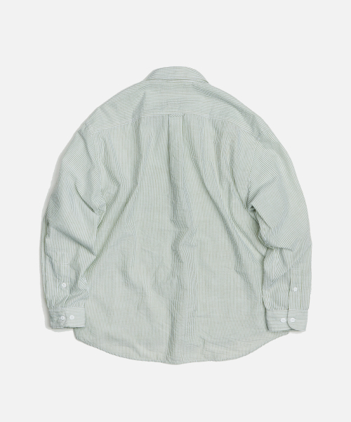 FRIZMWORKS(フリズムワークス)の「OG STRIPE SEERSUCKER SHIRT _ GREEN(シャツ/ブラウス・メンズ・その他・SMALL/MEDIUM/LARGE/X-LARGE)」の2枚目の写真
