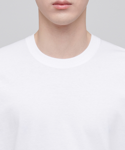 MUSINSA STANDARD（ムシンサスタンダード）の「[クールタンダード] クルーネック長袖Tシャツ [ホワイト]（Tシャツ/カットソー・メンズ・その他・XXX-LARGE/SMALL/MEDIUM/LARGE/X-LARGE/XX-LARGE）」の3枚目の写真