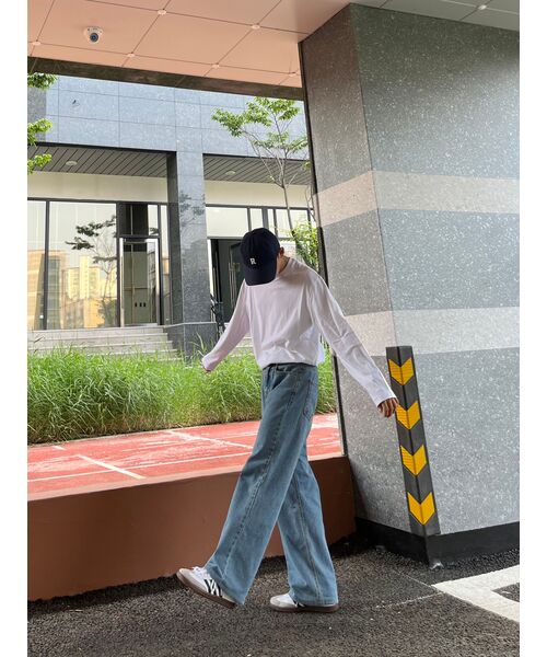 MUSINSA STANDARD（ムシンサスタンダード）の「[クールタンダード] クルーネック長袖Tシャツ [ホワイト]（Tシャツ/カットソー・メンズ・その他・XXX-LARGE/SMALL/MEDIUM/LARGE/X-LARGE/XX-LARGE）」の10枚目の写真