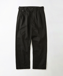 HIGH DENSITY COTTON DOUBLE PLEATED PANTS_BLACK