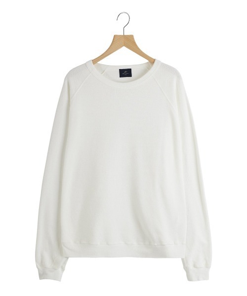 REMI RELIEF NAVY LABEL（レミレリーフネイビーレーベル）の「REMI RELIEF NAVY LABEL / レミレリーフ ネイビーレーベル：Wタッククルー：RN29373130AK[STD]（スウェット・メンズ・オフホワイト・M/L）」の2枚目の写真