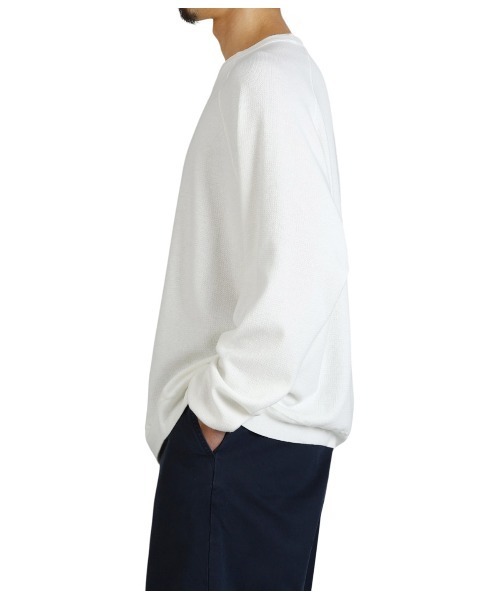 REMI RELIEF NAVY LABEL（レミレリーフネイビーレーベル）の「REMI RELIEF NAVY LABEL / レミレリーフ ネイビーレーベル：Wタッククルー：RN29373130AK[STD]（スウェット・メンズ・オフホワイト・M/L）」の7枚目の写真