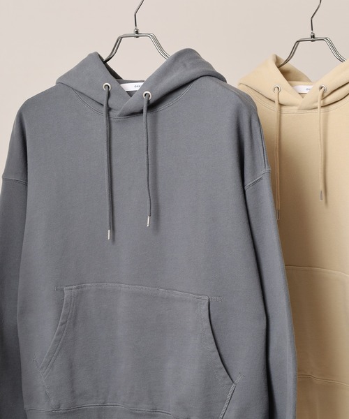 OMNES（オムネス）の「裏毛スウェットプルオーバーパーカー（パーカー・レディース・ベージュ/ブルーグレー・WOMENS M）」の2枚目の写真