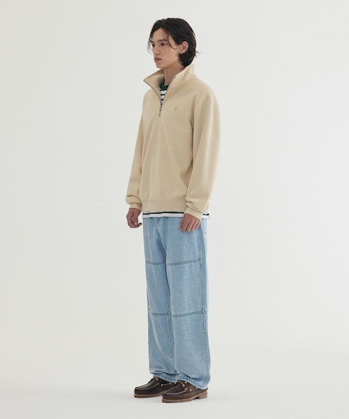 COVERNAT（カバーナット）の「SMALL C LOGO CORDUROY HALF-ZIP（スウェット・メンズ・ダークネイビー/ブルー系その他/イエロー系その他・XX-LARGE/X-LARGE/LARGE/MEDIUM/SMALL/X-SMALL）」の5枚目の写真