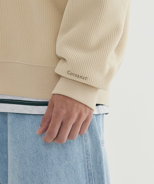 COVERNAT（カバーナット）の「SMALL C LOGO CORDUROY HALF-ZIP（スウェット・メンズ・ダークネイビー/ブルー系その他/イエロー系その他・XX-LARGE/X-LARGE/LARGE/MEDIUM/SMALL/X-SMALL）」の8枚目の写真