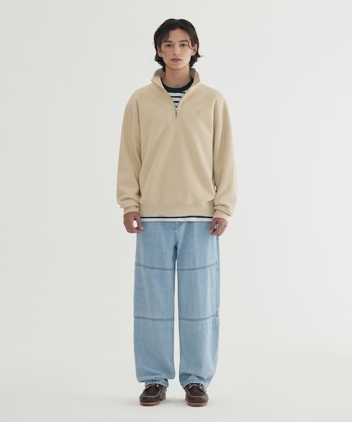 COVERNAT（カバーナット）の「SMALL C LOGO CORDUROY HALF-ZIP（スウェット・メンズ・ダークネイビー/ブルー系その他/イエロー系その他・XX-LARGE/X-LARGE/LARGE/MEDIUM/SMALL/X-SMALL）」の4枚目の写真