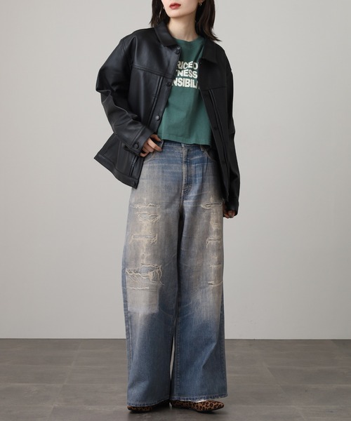 many men many mind(メニーメンメニーマインド)の「MANYMENMANYMINDS NTX転写プリントデニム/5ポケットパンツ(デニムパンツ・メンズ・インディゴブルー・M/L/XL)」の13枚目の写真