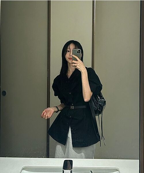 INSILENCE（インサイロンス）の「ダーツポイントオープンカラーシャツ BLACK（シャツ/ブラウス・メンズ・その他・LARGE/MEDIUM/SMALL）」の6枚目の写真