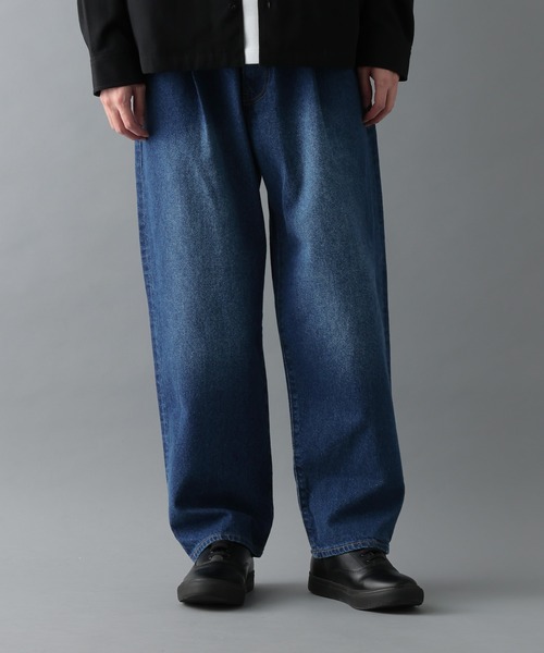 デニム/タックワイドパンツ/622544（デニムパンツ）｜GLOBAL WORK