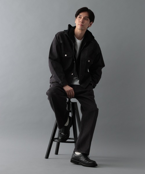 GLOBAL WORK（グローバルワーク）の「デニム/タックワイドパンツ/622544（デニムパンツ・メンズ・インディゴブルー/ブラック・SMALL/MEDIUM/LARGE）」の19枚目の写真