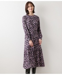 NEWYORKER（ニューヨーカー）の「【ウォッシャブル】ビオラフラワープリント ティアードギャザーロングワンピース（ワンピース）」