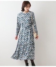 NEWYORKER（ニューヨーカー）の「【ウォッシャブル】ビオラフラワープリント ティアードギャザーロングワンピース（ワンピース）」