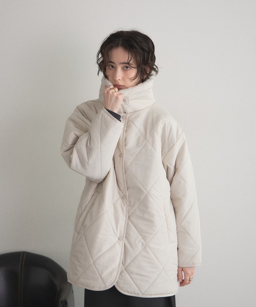 &. NOSTALGIA（アンドドットノスタルジア）の「ファー襟キルトジャケット（その他アウター・レディース・ブラック/アイボリー/ベージュ・M）」の22枚目の写真