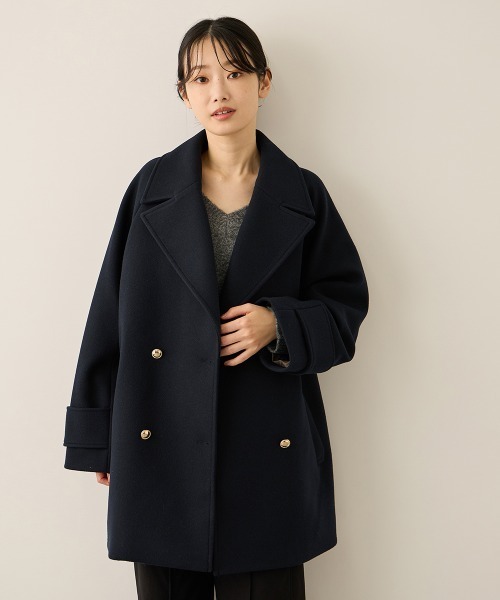 ketty（ケティ）の「ウール調ジャージーオーバーサイズコート（その他アウター・レディース・オフホワイト/ブラウン/ネイビー・M）」の3枚目の写真