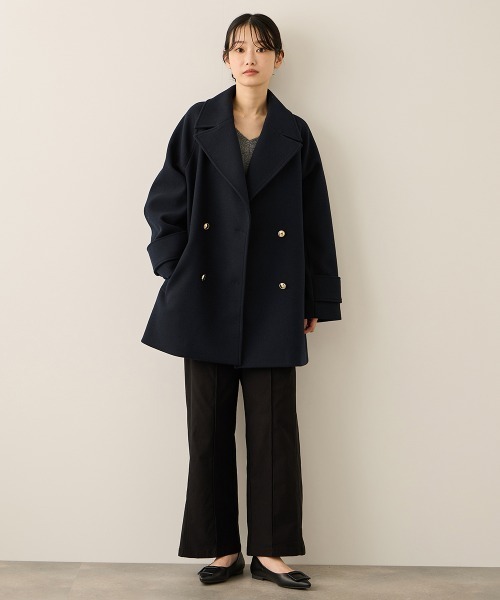 ketty（ケティ）の「ウール調ジャージーオーバーサイズコート（その他アウター・レディース・オフホワイト/ブラウン/ネイビー・M）」の12枚目の写真