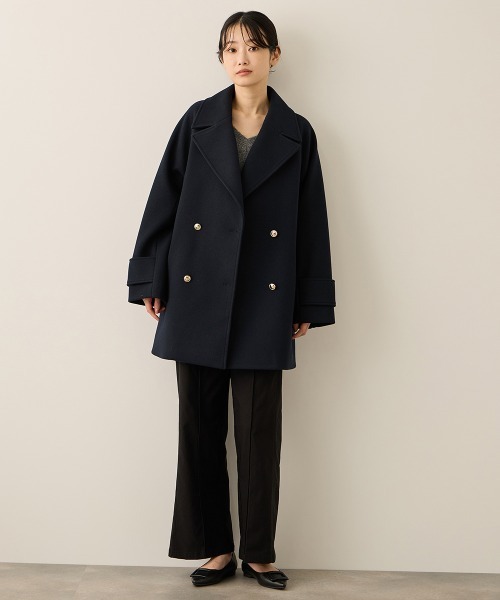 ketty（ケティ）の「ウール調ジャージーオーバーサイズコート（その他アウター・レディース・オフホワイト/ブラウン/ネイビー・M）」の13枚目の写真