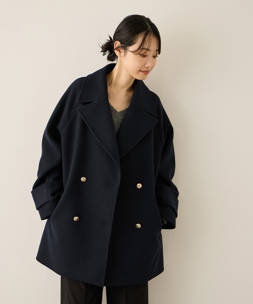 ketty（ケティ）の「ウール調ジャージーオーバーサイズコート（その他アウター・レディース・オフホワイト/ブラウン/ネイビー・M）」の5枚目の写真