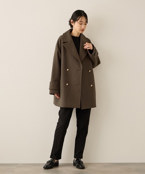 ketty（ケティ）の「ウール調ジャージーオーバーサイズコート（その他アウター・レディース・オフホワイト/ブラウン/ネイビー・M）」の16枚目の写真