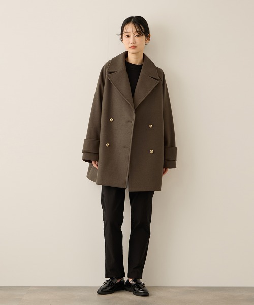 ketty（ケティ）の「ウール調ジャージーオーバーサイズコート（その他アウター・レディース・オフホワイト/ブラウン/ネイビー・M）」の17枚目の写真