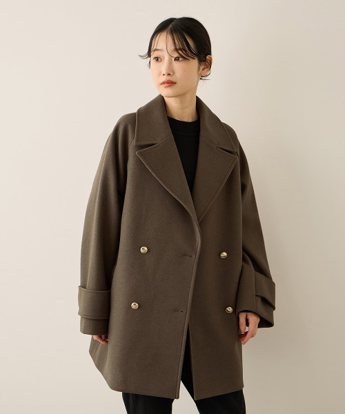 ketty（ケティ）の「ウール調ジャージーオーバーサイズコート（その他アウター・レディース・オフホワイト/ブラウン/ネイビー・M）」の15枚目の写真