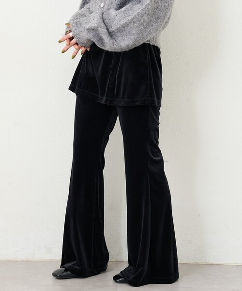 Kastane（カスタネ）の「【一部店舗限定/2サイズ展開/低身長サイズ】B ベロアスカパン（その他パンツ・レディース・ブラウン/ブラック・0/1）」の18枚目の写真