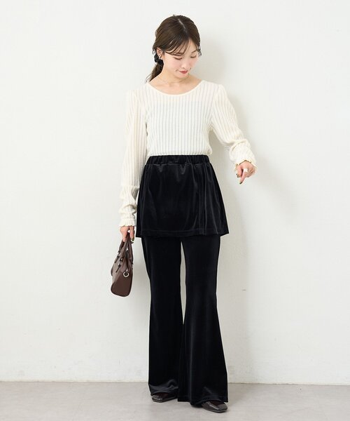 Kastane（カスタネ）の「【一部店舗限定/2サイズ展開/低身長サイズ】B ベロアスカパン（その他パンツ・レディース・ブラウン/ブラック・0/1）」の22枚目の写真