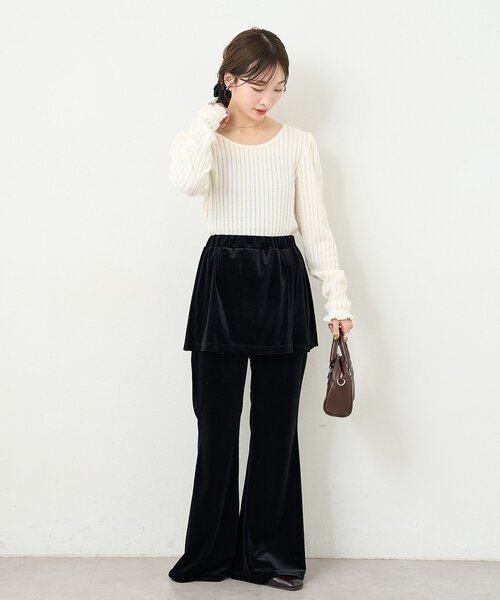 Kastane（カスタネ）の「【一部店舗限定/2サイズ展開/低身長サイズ】B ベロアスカパン（その他パンツ・レディース・ブラウン/ブラック・0/1）」の21枚目の写真