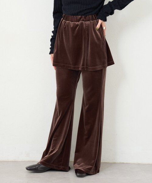 Kastane（カスタネ）の「【一部店舗限定/2サイズ展開/低身長サイズ】B ベロアスカパン（その他パンツ・レディース・ブラウン/ブラック・0/1）」の7枚目の写真