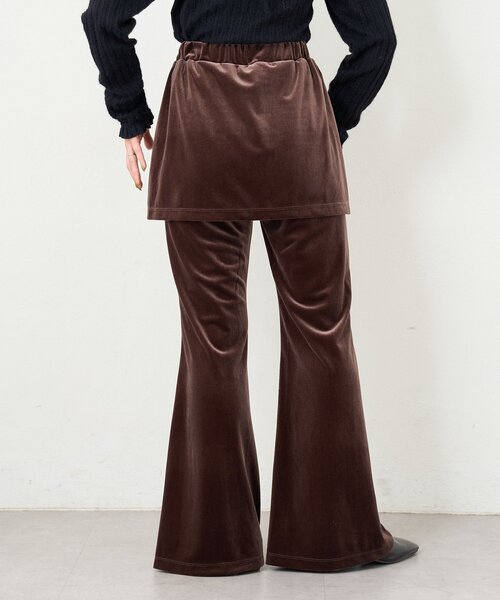 Kastane（カスタネ）の「【一部店舗限定/2サイズ展開/低身長サイズ】B ベロアスカパン（その他パンツ・レディース・ブラウン/ブラック・0/1）」の5枚目の写真