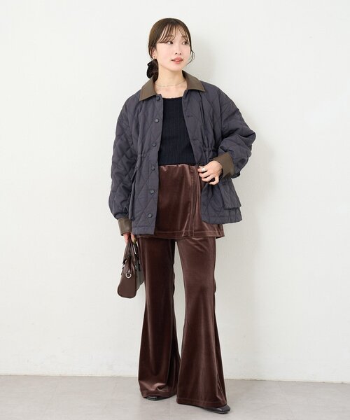 Kastane（カスタネ）の「【一部店舗限定/2サイズ展開/低身長サイズ】B ベロアスカパン（その他パンツ・レディース・ブラウン/ブラック・0/1）」の13枚目の写真