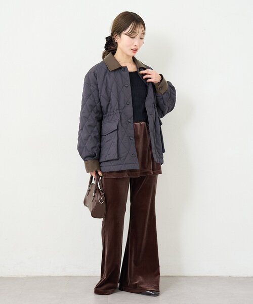 Kastane（カスタネ）の「【一部店舗限定/2サイズ展開/低身長サイズ】B ベロアスカパン（その他パンツ・レディース・ブラウン/ブラック・0/1）」の14枚目の写真