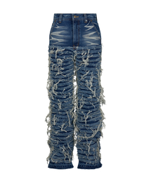 LECYTO（レシト）の「Extreme Washed Crack Denim Pants_[Blue]（デニムパンツ）」
