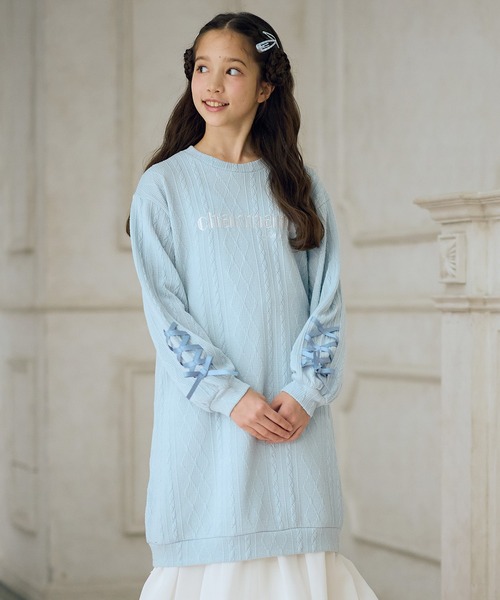 袖レースアップワンピース（ワンピース）｜Amourire girl（アムリール