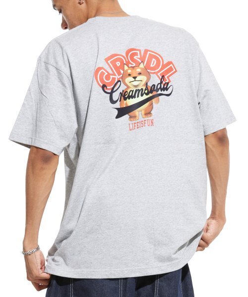 CREAM SODA LAB(クリームソーダラボ)の「スタックアップパク 半袖Tシャツ グレー レッド(Tシャツ/カットソー・メンズ・その他・MEDIUM/X-LARGE/XX-LARGE/LARGE)」の1枚目の写真