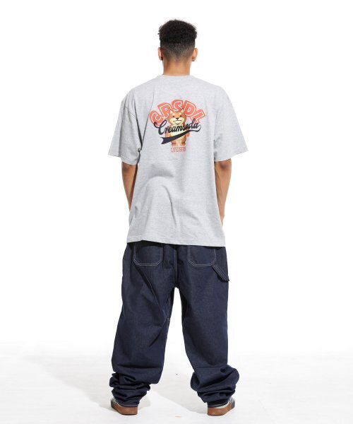 CREAM SODA LAB(クリームソーダラボ)の「スタックアップパク 半袖Tシャツ グレー レッド(Tシャツ/カットソー・メンズ・その他・MEDIUM/X-LARGE/XX-LARGE/LARGE)」の3枚目の写真