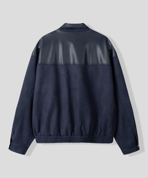 BLACK MOMENT（ブラックモーメント）の「カラー ブロック ビーガン スエード ジャケット [ネイビー]（ブルゾン・メンズ・ネイビー・MEDIUM/LARGE）」の5枚目の写真