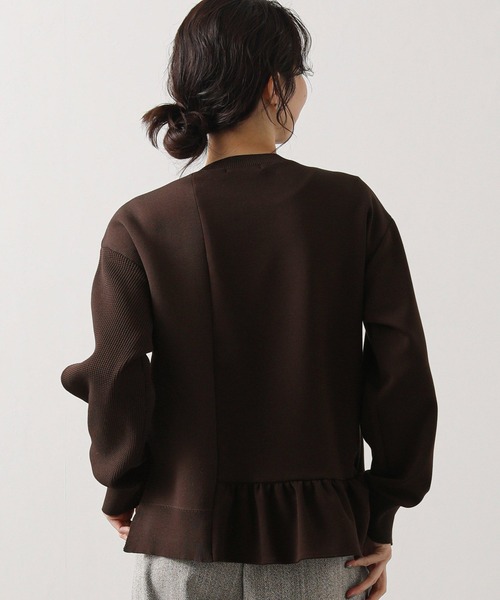 Gready Brilliant（グレディブリリアン）の「ニットドッキングアシメカットソー（Tシャツ/カットソー・レディース・チャコールグレー/ブラウン・FREE）」の13枚目の写真