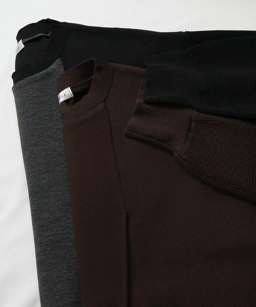 Gready Brilliant（グレディブリリアン）の「ニットドッキングアシメカットソー（Tシャツ/カットソー・レディース・チャコールグレー/ブラウン・FREE）」の22枚目の写真