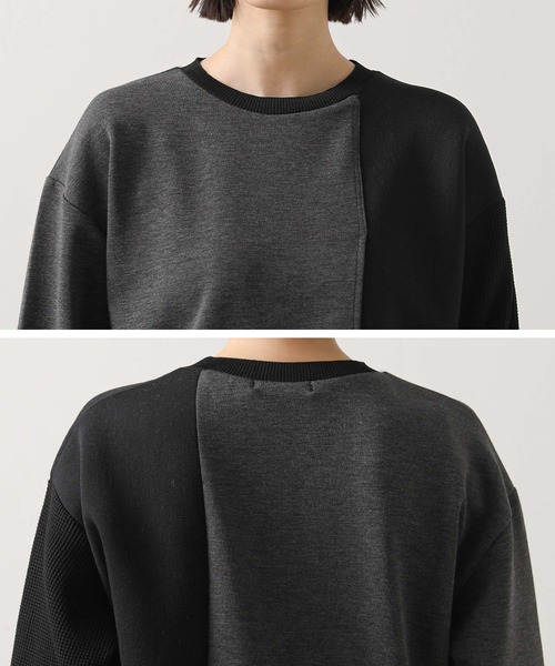 Gready Brilliant（グレディブリリアン）の「ニットドッキングアシメカットソー（Tシャツ/カットソー・レディース・チャコールグレー/ブラウン・FREE）」の17枚目の写真