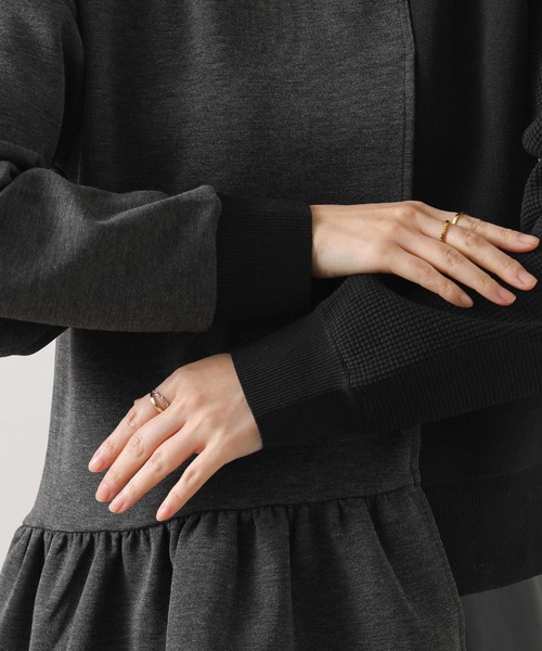 Gready Brilliant（グレディブリリアン）の「ニットドッキングアシメカットソー（Tシャツ/カットソー・レディース・チャコールグレー/ブラウン・FREE）」の20枚目の写真