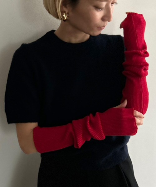 Kotoe（コトエ）の「カラーリブニット アームウォーマー（アームカバー