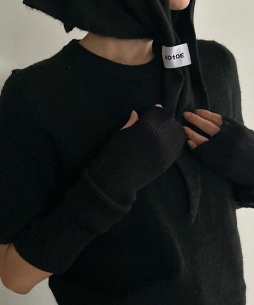 Kotoe（コトエ）の「カラーリブニット アームウォーマー（アームカバー・レディース・レッド/ブラック/オフホワイト/ブルー/グレー・FREE）」の15枚目の写真
