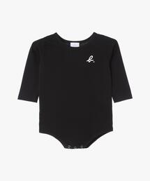 agnes b.（アニエスベー）の「ベビー ロゴ コットン 長袖 ボディスーツ 2枚組（ロンパース）」