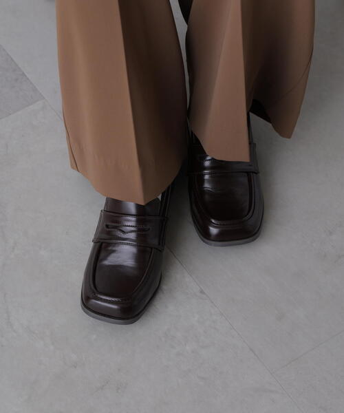 FREE'S MART（フリーズマート）の「◆ヒールローファー（ローファー・レディース・ブラック/ブラウン・SMALL/MEDIUM）」の5枚目の写真